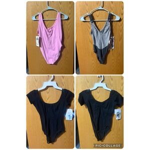 4 Lot 1980's Body Wrappers Ballet Leotard Athletic Womens Leotards